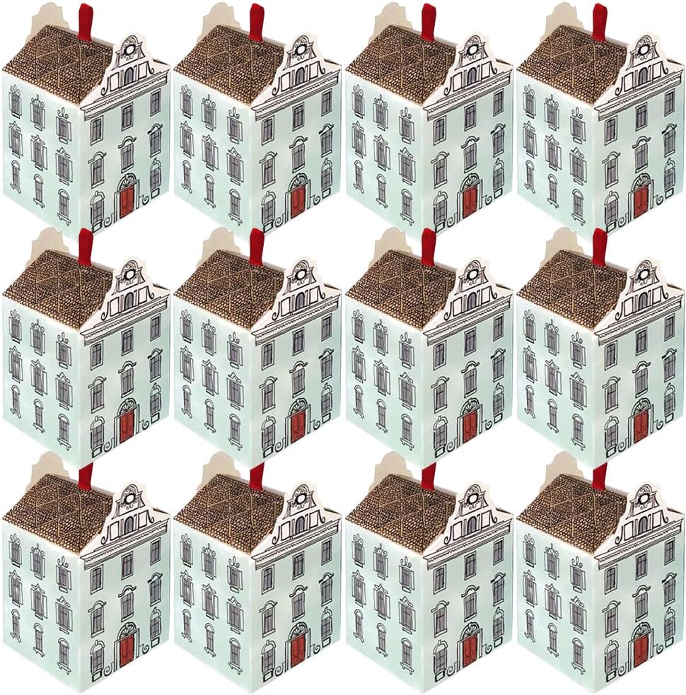 Beaupretty House Shaped Candy Boxes 20 Pack Empty Gift Packaging Boxes for Wedding Favors Treats Cookies Chocolates 2.95 X 2.63 X 2.63 in
