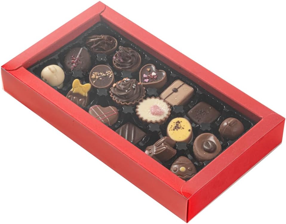 Restaurantware Rectangle Red Paper Candy Chocolate Boxes, 10 Pack